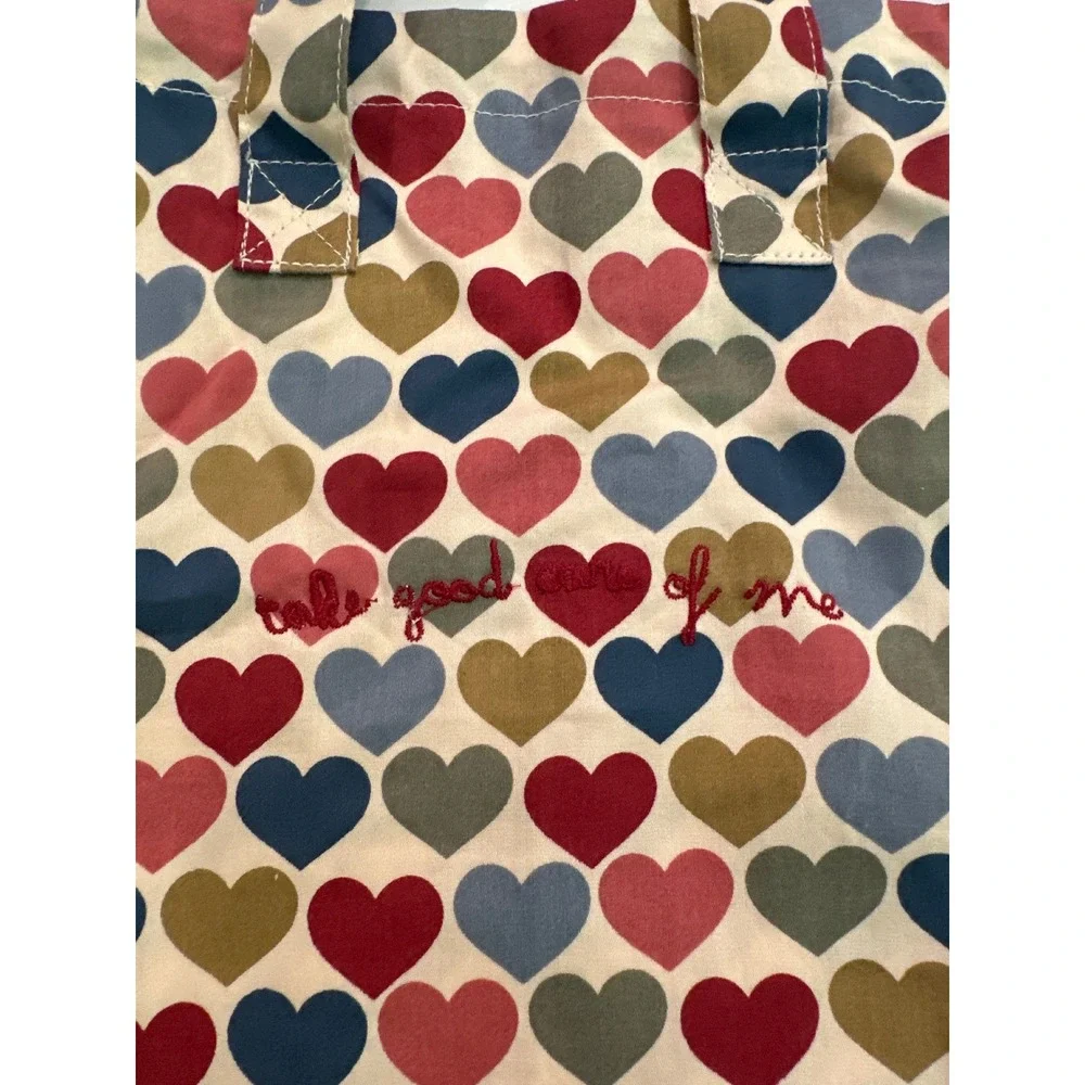 Konges Slojd Doll Nursery Set & Carrier Coeur Biscous Heart Print NWT